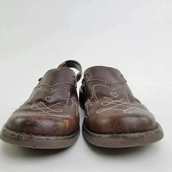 Carters Brown Leather Slingback Slip On Sandal Mules - 11 C - Picture 6 of 8